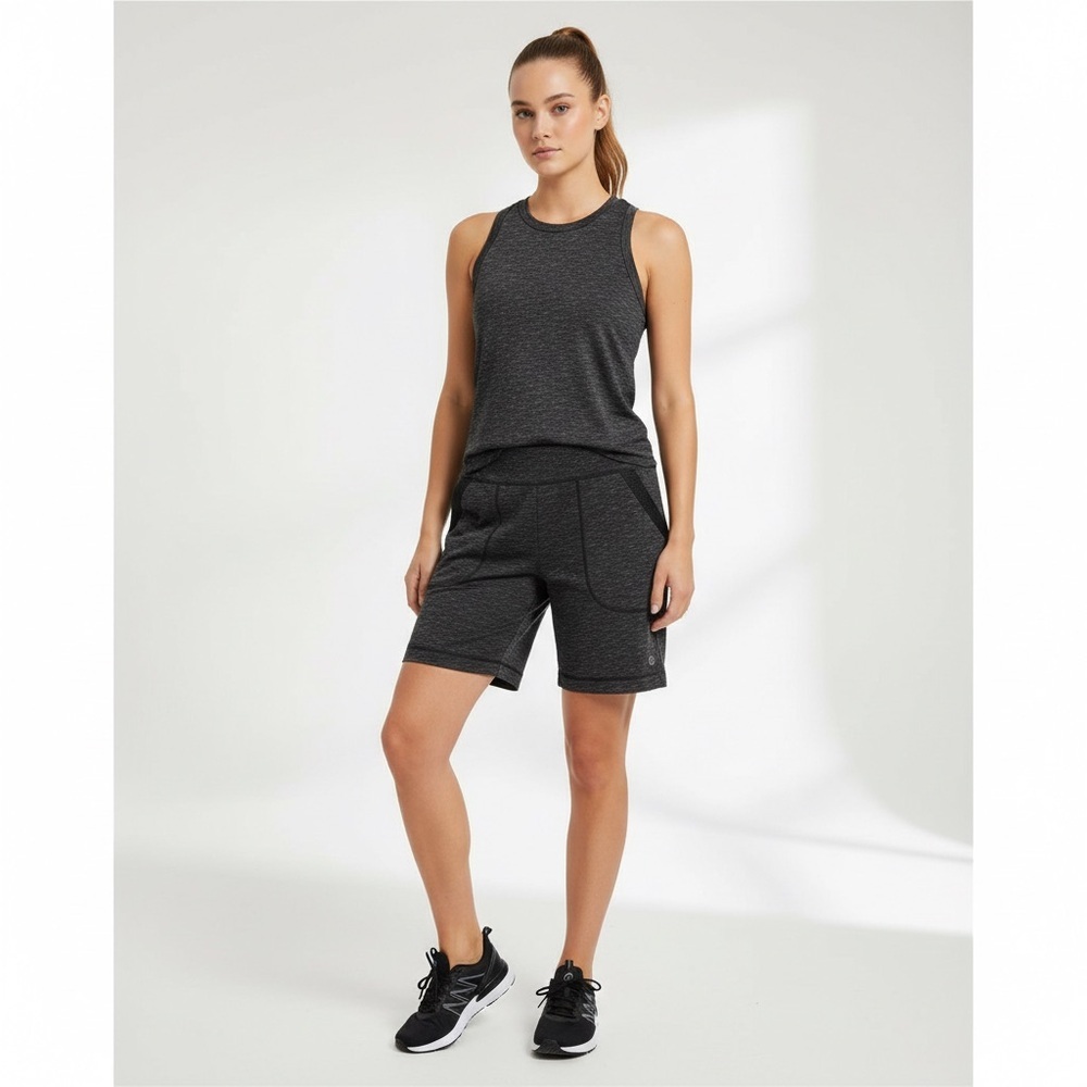 Active Zone Penningtons Charcoal Gray Heathered Shorts Size X NWT